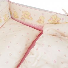 Бампер Twins Comfort 2051-С-016, Ведмедики з зіркою рожеві